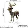 thumbnail image 2 of Urbalabs Carved Wood Look Deer 10 Point Buck 9 Inch Statues and Sculptures Bust Hunter Cabin Statue Wood Finish Cabin Home Western Patriotic Decor USA Freedom Flag Deer Sculptures Figurines, 2 of 7