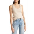 thumbnail image 4 of Treasure  Bond X-Large Beige Oatmeal Scoop Rib Tank Top, 4 of 6