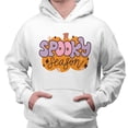 thumbnail image 2 of Retro Pumpkin Spooky Season Hoodie Sweatshirt Unisex X-Large White, 2 of 5