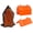 Orange, variant on Flatbed Edge Protectors 10.6" x 6.3", V Shaped Winch Ratchet Straps Plastic Corner Protector for Flatbed Cargo Load