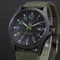thumbnail image 2 of Analog Quartz Watch with Nylon Woven Strap Calendar Hand 24H Military Time (Army Green), 2 of 5