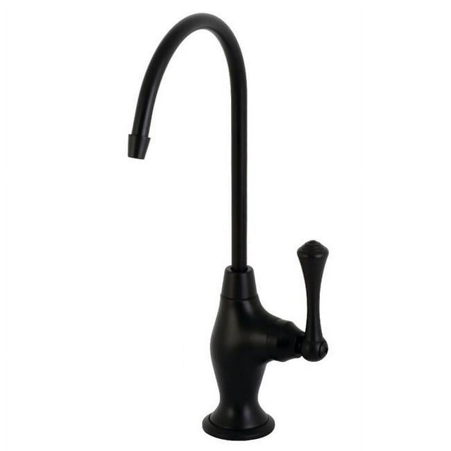 Kingston Brass KS3190BL Robinet de Filtration Vintage à Poignée Unique, Noir Mat