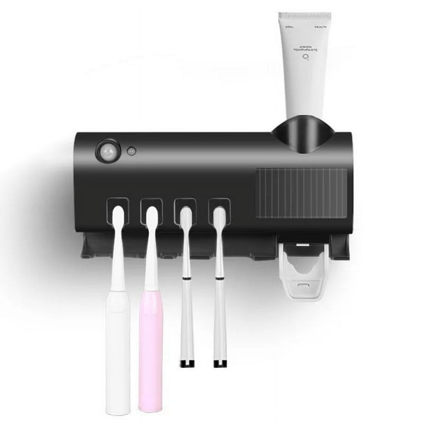 Upgrade Your Oral Care with Our Stylish 1pc Smart Toothbrush Sanitizer and Holder with Automatic Toothpaste Squeezer - Keep Your Toothbrush Clean and Sanitized with UV Light Technology - Perfect for H