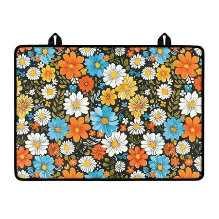 

Xoenoiee Hippie Daisy Print Glass Stovetop Cover Large Stove Covers for Electric Stove Top Washable Cooktop Cover Heat Resistant Oven Covers Stove Mat for Kitchen Decor 21 X 29