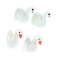 thumbnail image 4 of 4 Pcs Resin Swan Miniature Garden Micro Landscape Home Succulent Bonsai Plant Pots Craft Decor (White Swan, Feather Swan, 2 Pcs Each), 4 of 9