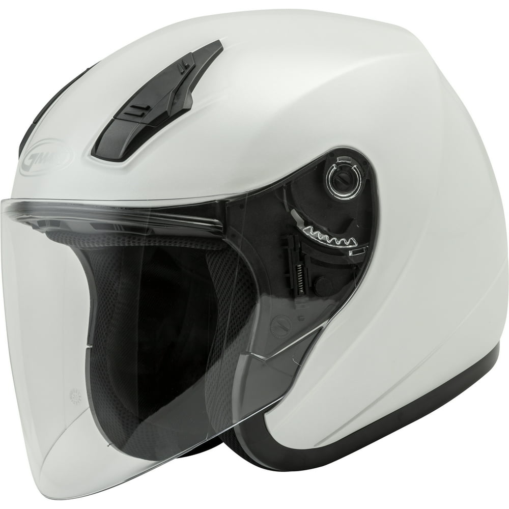 GMAX OF-17 Open Face Motorcycle/Scooter Helmet Pearl White Metallic