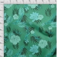 thumbnail image 4 of oneOone Rayon Sea Green Fabric Florals Craft Projects Decor Fabric Printed By The Yard 56 Inch Wide, 4 of 4