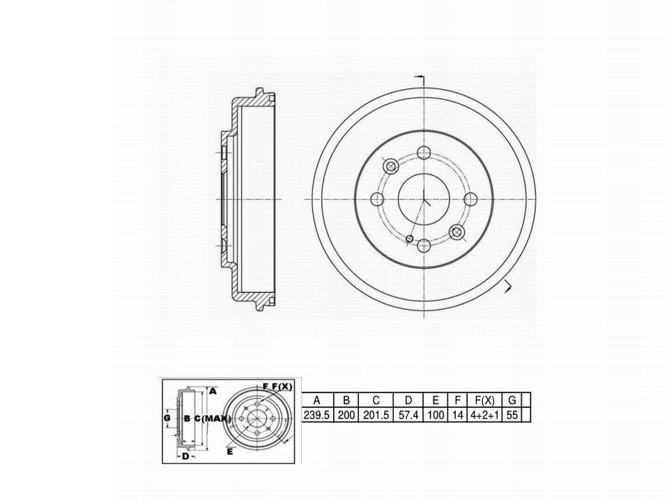 Winstop Brake Drum, Rear WS242437, Mazda 2 2016-2011