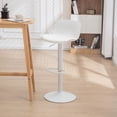 thumbnail image 1 of Kidol&Shellder 1PCS Height Adjustable Swivelable PU Leather Bar Stools with Backrest, White, 1 of 6