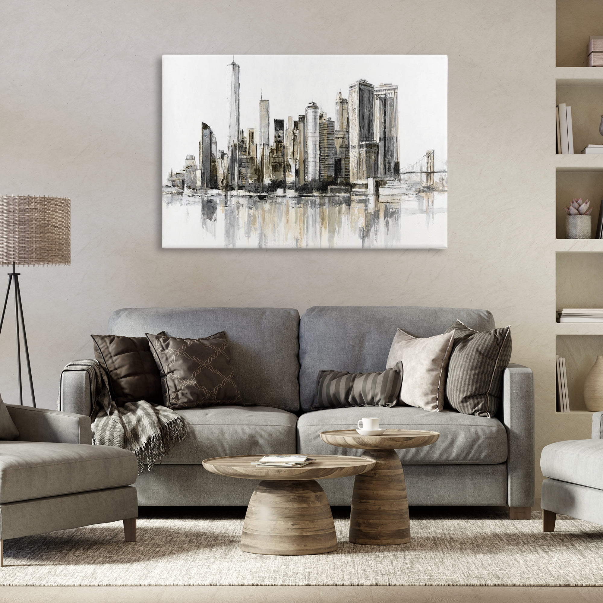 Stupell Industries Urban Skyline Reflection Canvas Wall Art, design by Lorenzo Collective