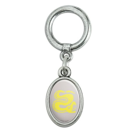 Hidden Temple Silver Snakes Shoe Sneaker Shoelace Oval Charm Jewelry