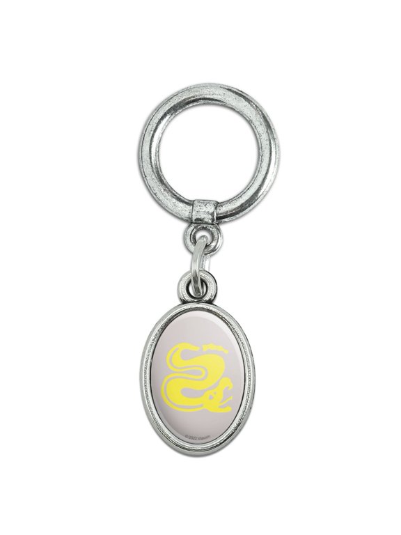 Hidden Temple Silver Snakes Shoe Sneaker Shoelace Oval Charm Jewelry