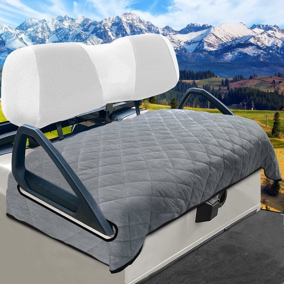 Poedist Golf Cart Seat Covers, Golf Cart Seat Towel Blanket, Short Plush Surface, Soft and Comfortable, Suits EZGO, Yamaha, Club Car and Other 2-Seat Golf Carts, 51"x 30.5", Light Gray