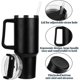 thumbnail image 2 of Travel Mug, up with Straw and Handle, Stainless Steel Coffee Mug with Lid Coffee Mug, Insulated Water Bottle for Hot Iced DrinkGradient Green Violet, 2 of 4