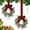 4pcs, variant on Dserfhy 9" Mini Christmas Wreath Artificial Frosted Pine Wreath with Red Berry Buffalo Plaid Bow for Farmhouse Indoor Outdoor Kitchen Cabinet Decor