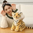 thumbnail image 4 of Tiger Stuffed Animal, 9.1 inches Cute Realistic Plush Tiger Toy, Kids Baby Stuff, 4 of 5