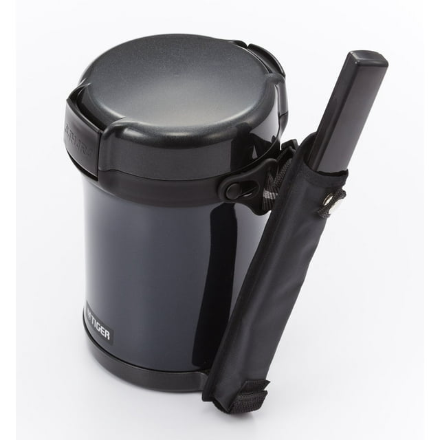 Tiger Lunch Box Set 1.7L Include Rice Container - Black - LWUA171HD4