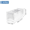 thumbnail image 2 of Unique Bargains 4pcs Wardrobe Clothes Organizer, Jeans Compartment Storage Box Foldable Closet Drawer Organizer, White, 2 of 6