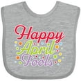 thumbnail image 3 of Inktastic Happy April Fools with Colorful Dots Boys or Girls Baby Bib, 3 of 4