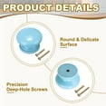thumbnail image 3 of Uxcell Cabinet Knobs, Round Drawer Dresser Knobs Wood Handles Knobs Drawer Pulls with Screw Blue 1-3/8 Inch, 3 of 7