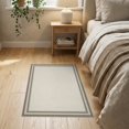thumbnail image 3 of ODIKA 2'x3' Washable Doormat Non-Slip, Low Pile Beige Neutral Solid Farmhouse Geometric Frame Muted Tones Abstract for Entryway, Kitchen, Laundry Room, 3 of 7