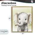 thumbnail image 4 of Stupell Industries Farmhouse Jungle Friends Baby Elephant Gold Floating Frame Canvas Art, 17 x 21, by Christine Simpson Art, 4 of 8
