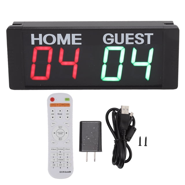 Marcador LED de 1,5 pulgadas, marcador Digital portátil con Control remoto por infrarrojos con zumbador para baloncesto, fútbol, EE. UU., 100-240V