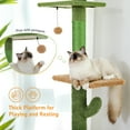 thumbnail image 6 of Demi Bonn Adjustable Height 95"-108" Cactus Cat Tree with Sisal Covered Scratching Post, Hammock, Floor to Ceiling Cat Tree Tower, Green, 6 of 11