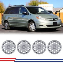 16" Hubcaps Compatible with 2004-2010 Toyota Sienna,6 Double Spoke Style Wheel Rims Cover Compatible with Steel Wheels,Set of 4,Lacquer