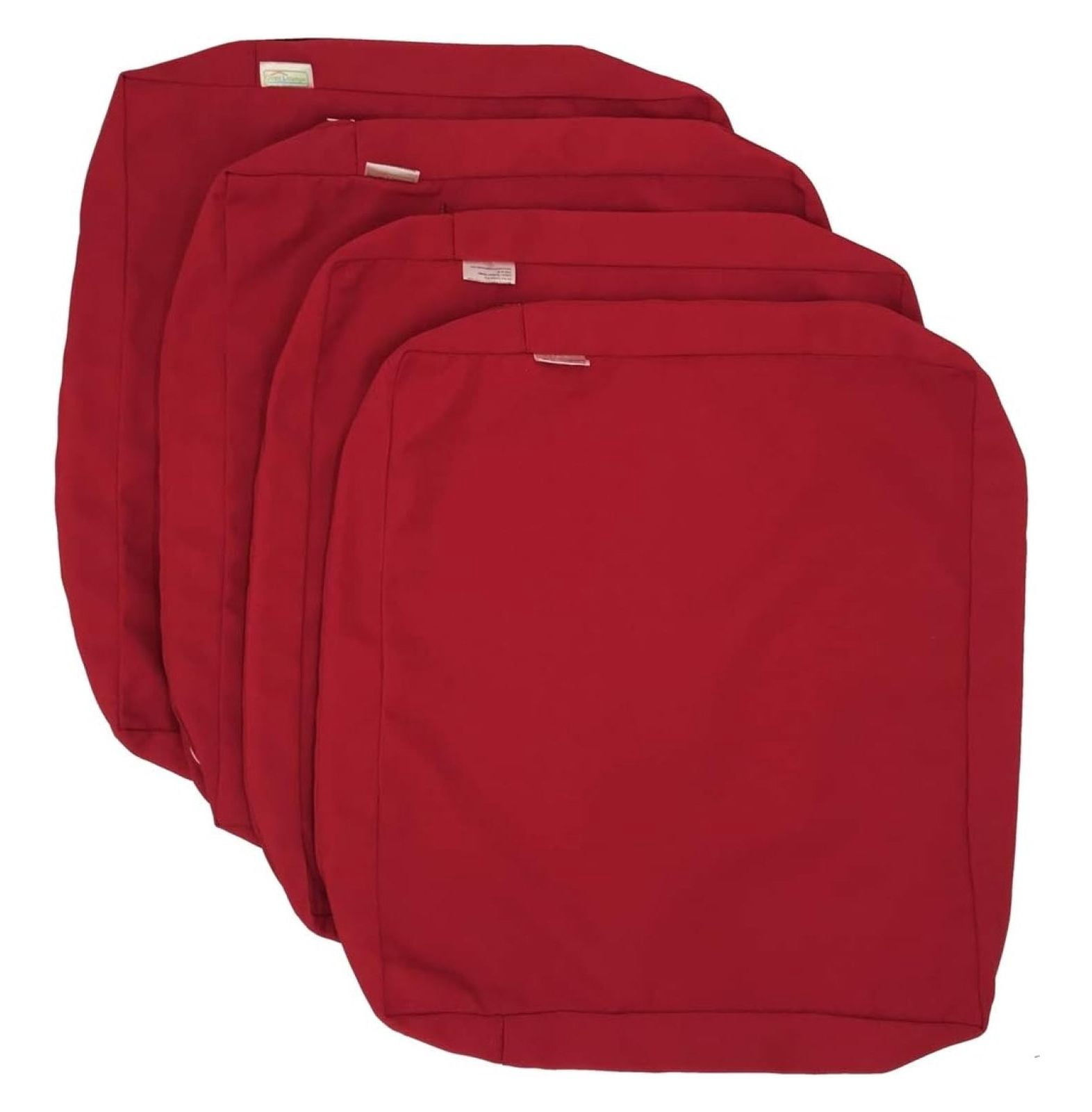 Indoor Outdoor Water High UV Resistant Patio Chair Cushion Cover (Lava Red, 22"x22"x4" (4 Covers))