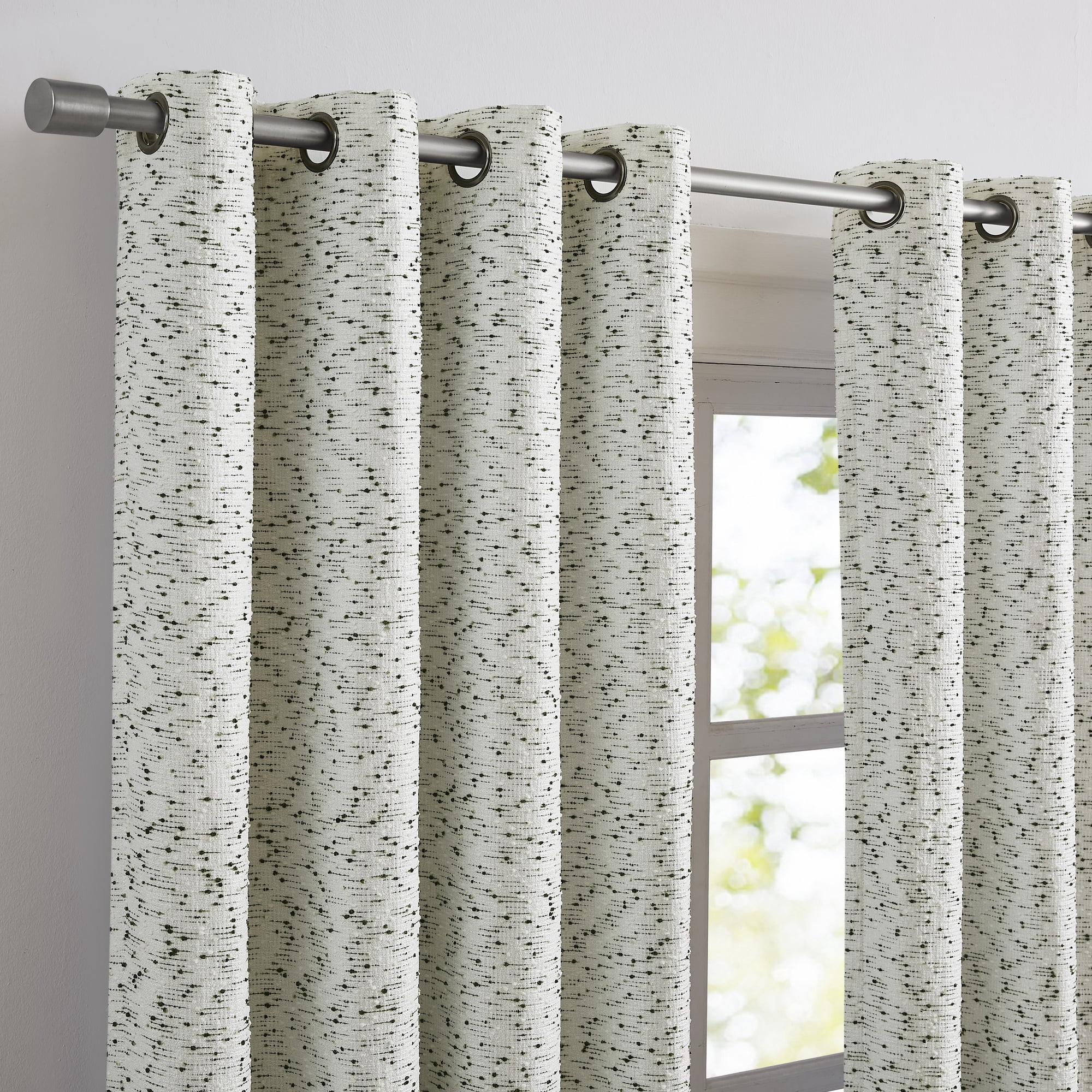SAN MARCO SUNSHIELD ATELIER Blackout Curtains for Living Spaces, Single Curtain Grommet, 50” x 84”, Green