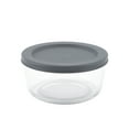 thumbnail image 1 of Mainstays Récipient de stockage d'aliments en verre rond  avec couvercle en PE de 500 ml, 1 of 7