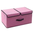 thumbnail image 2 of Caja de almacenamiento de lino de algodón tapa doble de diseño de deflector de caja de almacenamiento de tela para guardarropa ANGGREK Otros, 2 of 8