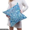 thumbnail image 4 of Ambesonne Blue Paisley Fabric by the Yard Upholstery, Blue Tones Boteh Art, 3 Yards, Sky Blue Pale Blue, 4 of 4