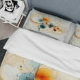 thumbnail image 4 of Designart "Blue Orange Line Art Conceptual Abstracts II" Modern Bedding Covert Set - Line Art Teal Abstract Bed Set With 1 Sham, 4 of 6