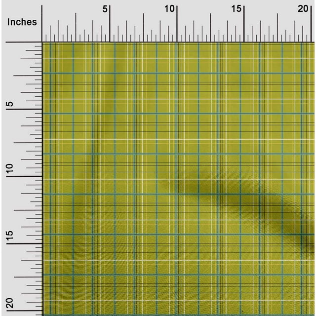 oneOone Polyester Lycra Fabric Madras Check Print Fabric BTY 56 Inch Wide