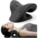 thumbnail image 2 of Relajador de cuello y hombros, dispositivo de tracción cervical para aliviar el dolor y alineación de la columna cervical, almohada quiropráctica, camilla de cuello (negro), 2 of 5