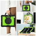 thumbnail image 6 of for iPad Pro 13 inch Case (M4 2024/M5 2025), 360 Rotating Shockproof Cover with Stand, Handle, Shoulder Strap, Lime Panel, 6 of 7