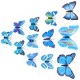 thumbnail image 3 of 12 pegatinas de mariposa pegatinas de pared tridimensionales decoración de pared de salón azul, 3 of 5