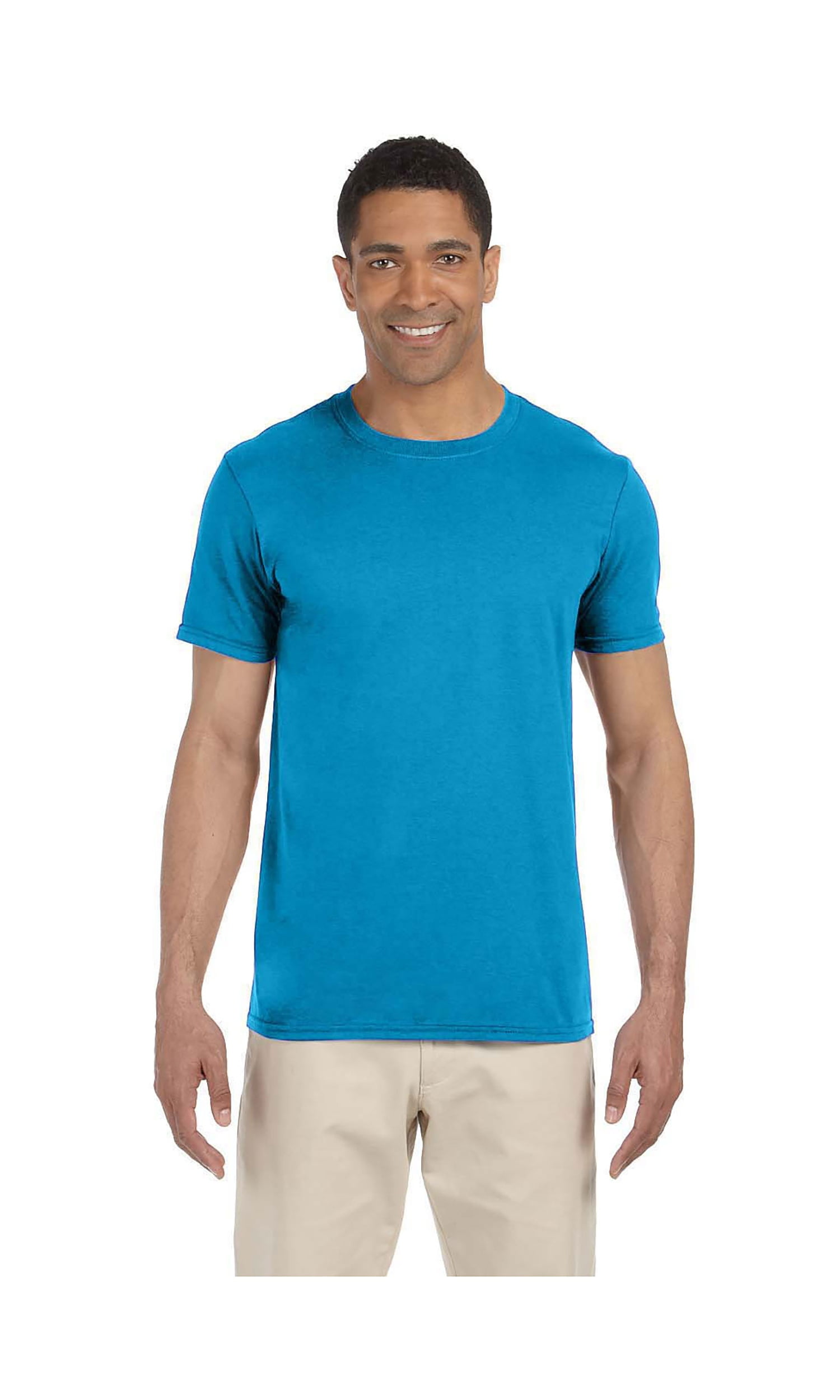 Gildan Men's Softstyle Preshrunk Tearaway Label T-Shirt, Style G64000 ...