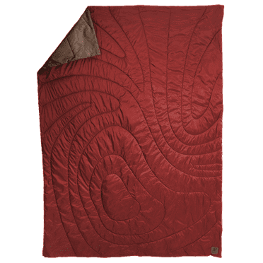 Kijaro Native Recycled Polyester Adult Camping Quilted Blanket, Warrens Red, Open Size 79" L x 55" W