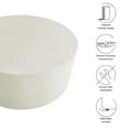 thumbnail image 3 of Brion Round Indoor - Outdoor Patio Concrete Coffee Table in White, 3 of 9