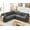 Dark Gray, variant on YWEN The Ai Furniture Modular Sectional Sofa Set,Convertible L Shaped Couch,5 Seat,Reversible Sectional Sofa Couch,Upholstered,Corner Sofa,Rolled Arms,Soft Linen Fabric