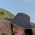 thumbnail image 5 of Reversible Large Bucket Hats for Woman Foldable Sunhat UV Sun Protection Wide Brim Sun Hat Summer Beach Cap Sunshade Hats for women, 5 of 8