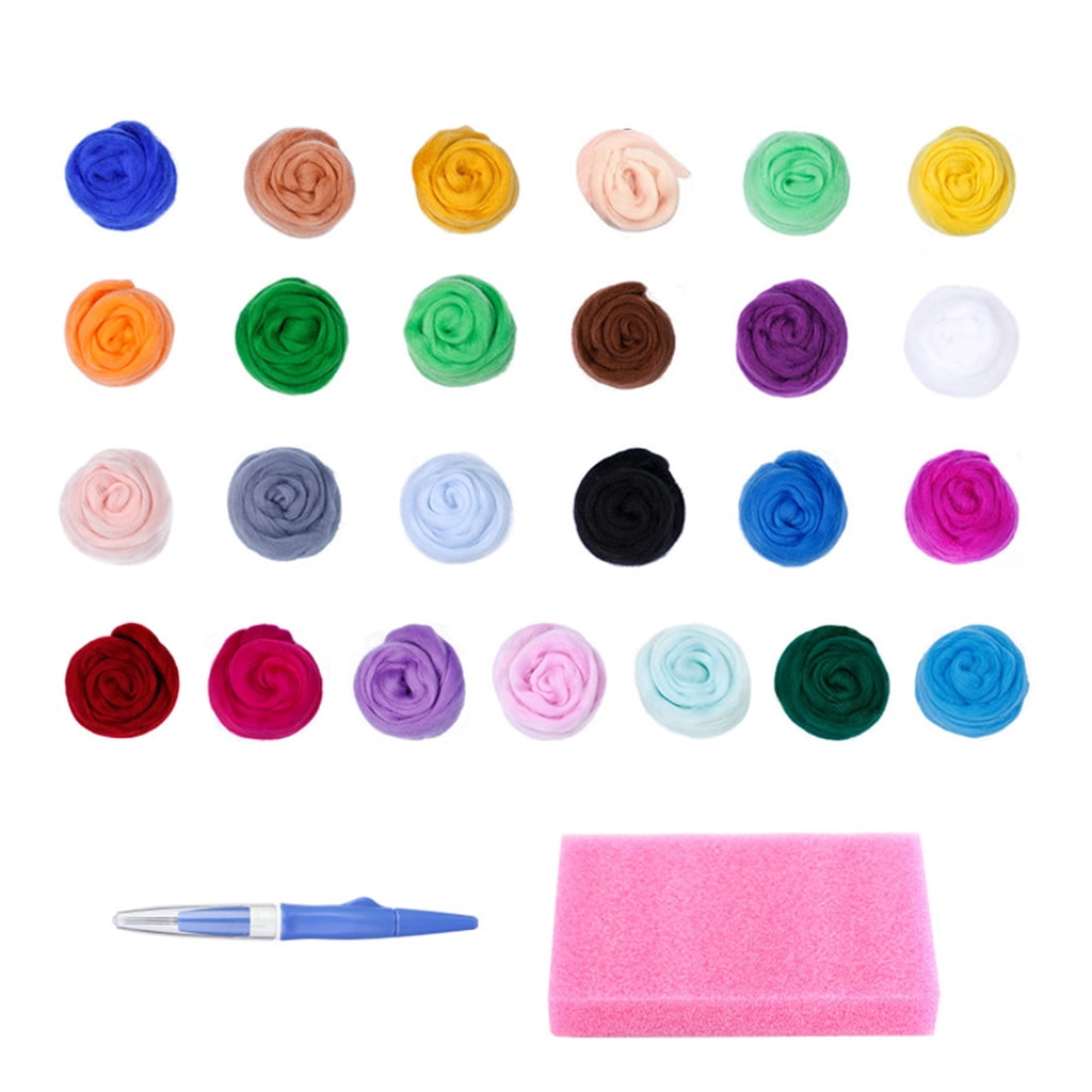 7/8/9/10 Color Needle Felting Supplies with Wool Felt Needle Tool Craft Wool Felted Set for Beginner Wool Felting Craft