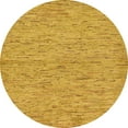 thumbnail image 1 of Ahgly Company Machine Washable Indoor Round Abstract Orange Area Rugs, 7' Round, 1 of 7