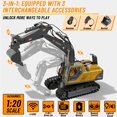 thumbnail image 2 of Excavadora RC Kolegend 3 en 1 con control remoto de 14 canales, 2 of 8