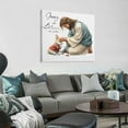thumbnail image 4 of Jesus i believes in you wall art decor Christian wall art, Jesus Easter Bunny Canvas Wall Art Print  Decorations Religious Christian Gifts for Church Prayer Room Living Room Home Decor Wooden Framed, 4 of 5