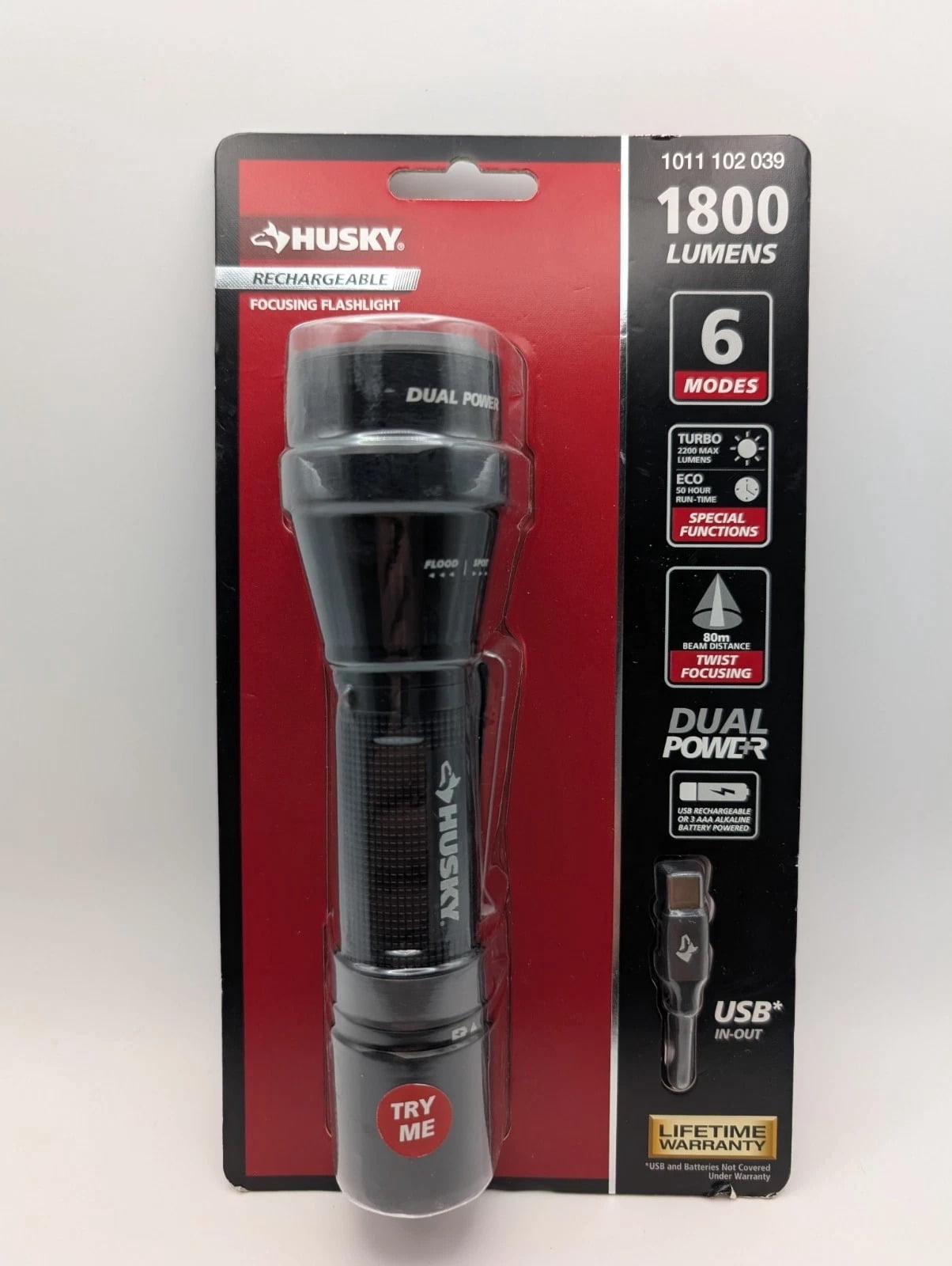 【A】 Solaray, Tactical LED Flashlight Kit, ZX-1 Rechargeable, 900