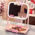 thumbnail image 3 of Kawaii Sanrio Hello Kitty Led Mirror Anime Figure Intelligent Desktop Single Sided Portable Fill Light Vanity Mirror Girl Gift, 3 of 16